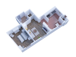 3d Floorplan of Mercatale Apartment